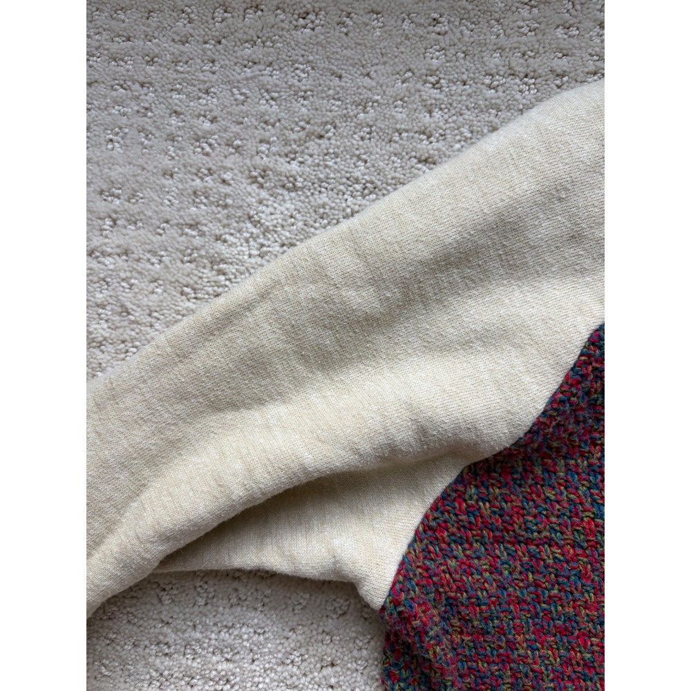 Koto Sweater Small Multicolor Raglan Waffle Knit Eclectic Grandpa Retro Gorpcore - Picture 4 of 7